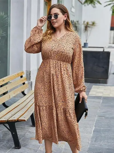 robe boho grande taille leopard