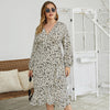 robe grande taille panthere blanche