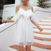 robe courte blanche voile