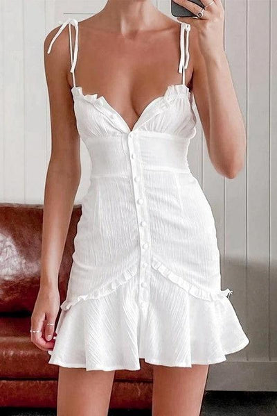 robe boheme courte blanche en coton