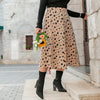 Plus Size Polka Dot Maxi Skirt Vintage