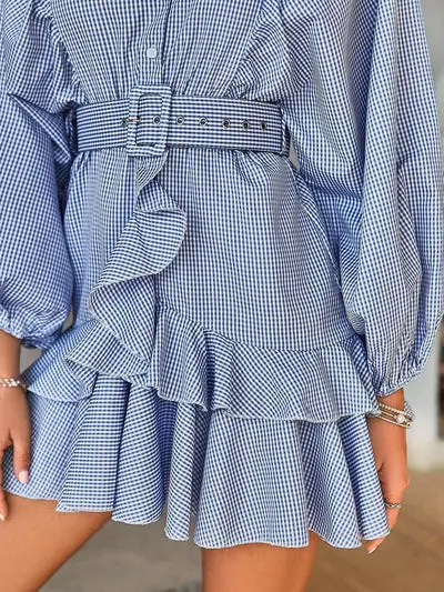 Mini Robe Bohème Bleu Clair Bohemienne
