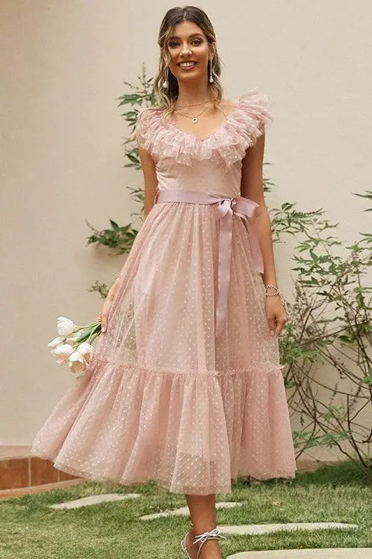 Bohème Flower Girl Dresses Pink Hippie