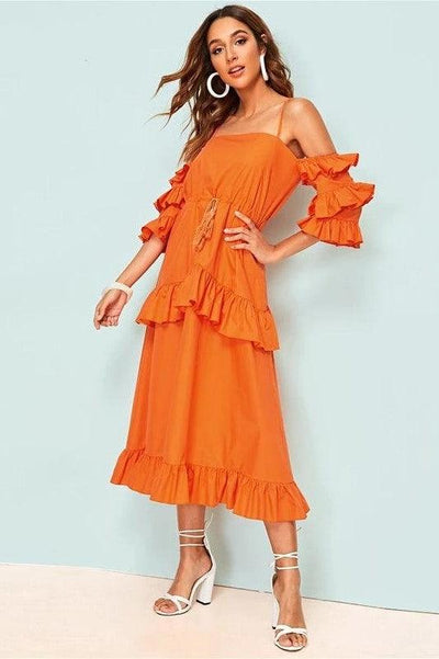 Robe Boheme Longue Orange style