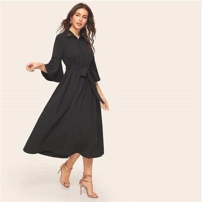 Robe Longue Noire Style Bohème de bohemienne