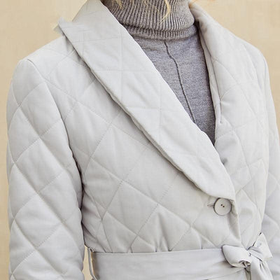 manteau boheme gris clair style
