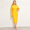 robe longue ete boheme grande taille jaune modele femme